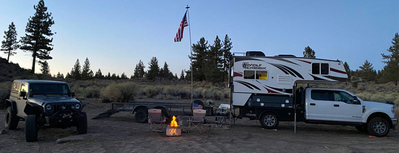 Near Crowley Lake California Truck Camping