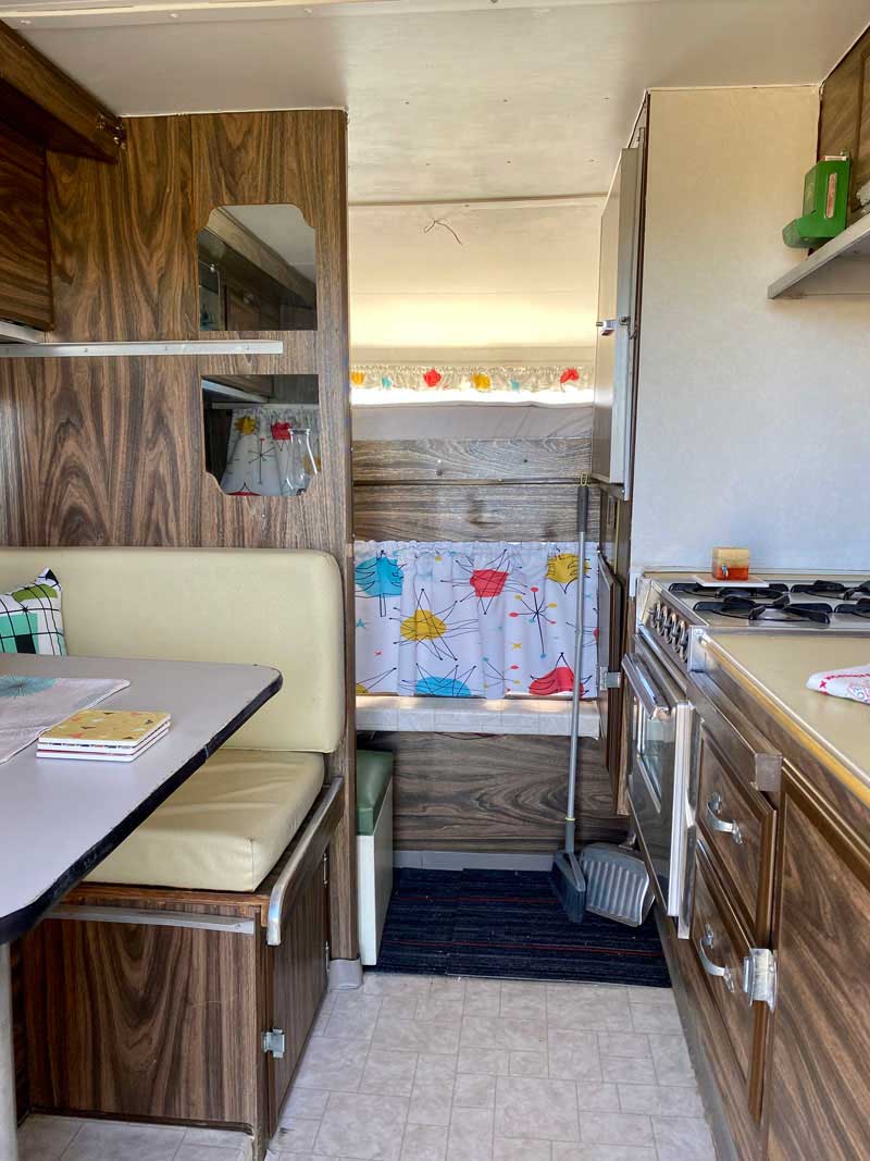 Vintage Camper Restoration Inside Hallway