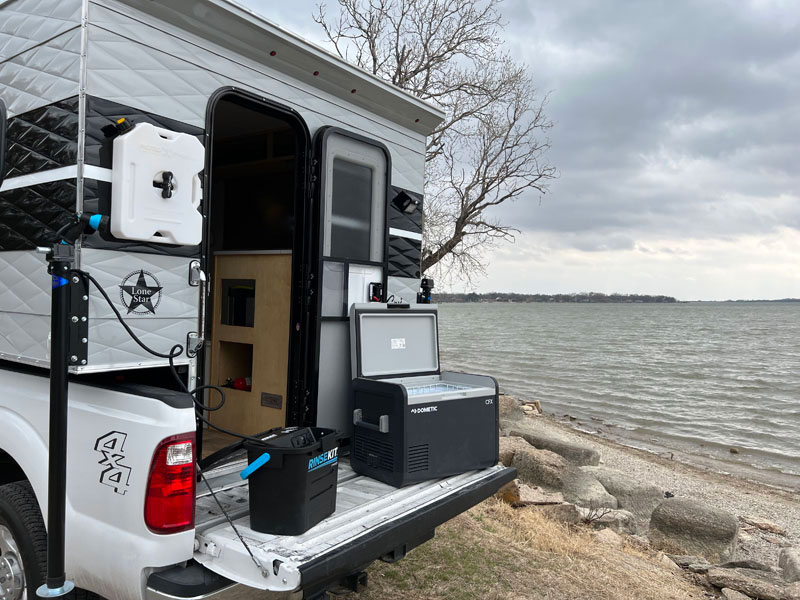 Capri Camper LoneStar Accessories Used Outside