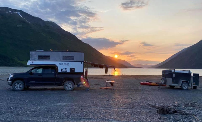 Enjoying A Sunset At Copper Lake Near Copper Landing