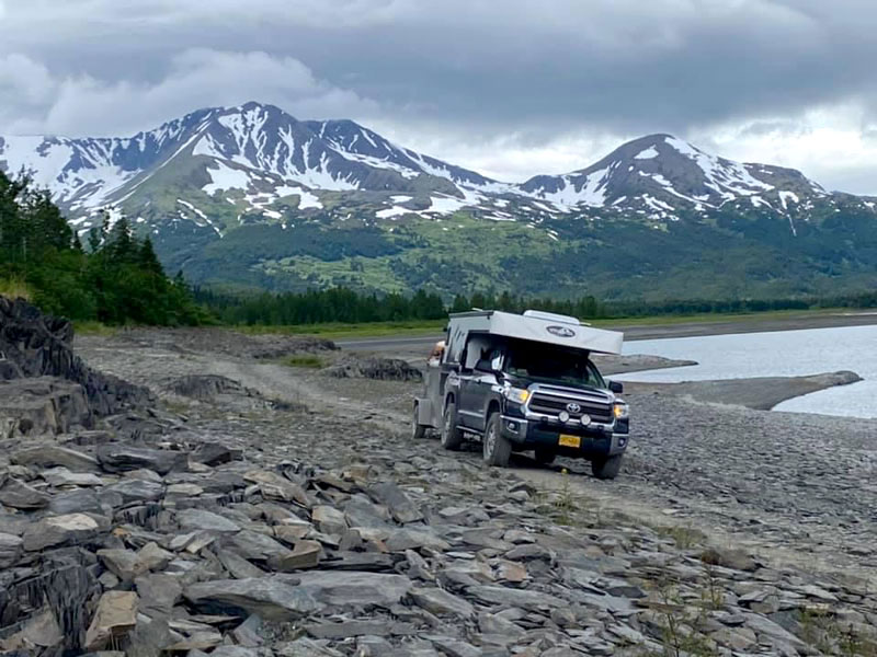 Overlanding After A Fun Night Of Camping At Copper Lake AK