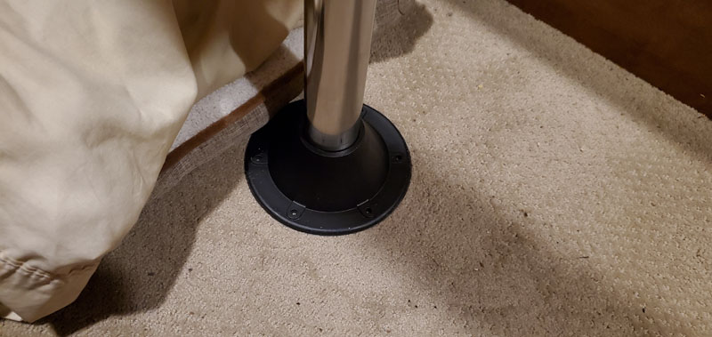 Dinette Space Table Leg Screwed Into Floor