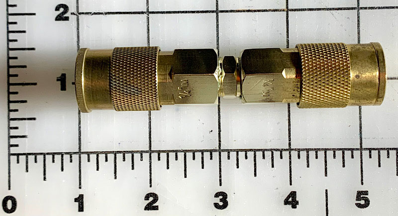 M Style FNPT Couplers Joined By A MNPT To MNPT Coupler