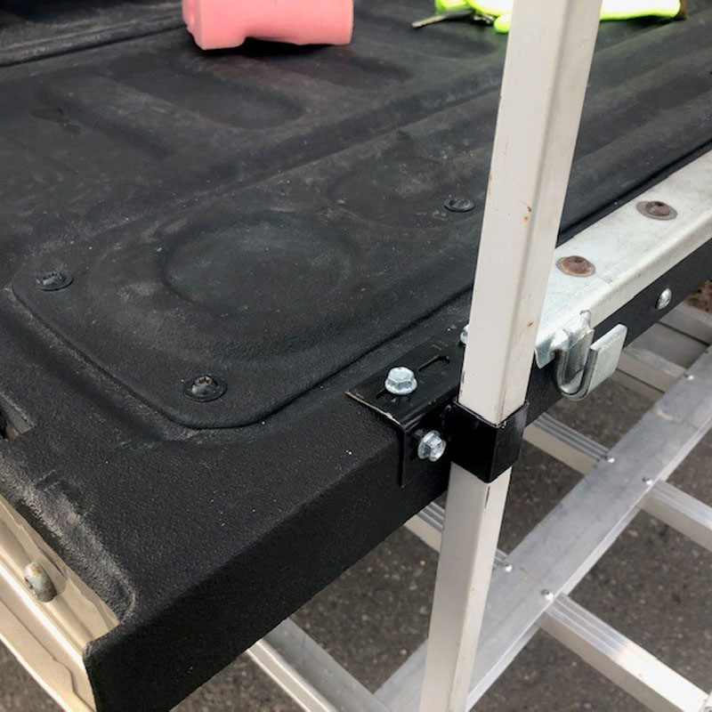 Rear Step Handle secured on tailgate