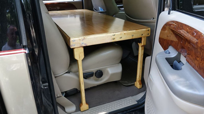 Removable Truck Seat Storage Installed