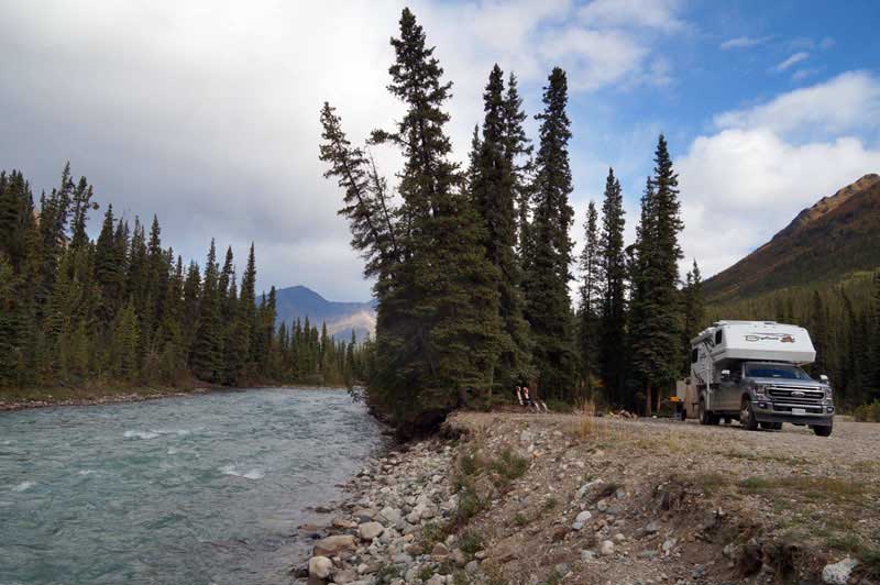 Roadside Camp Area On Unnamed River On Annie Lake Road Off Klondike Highway