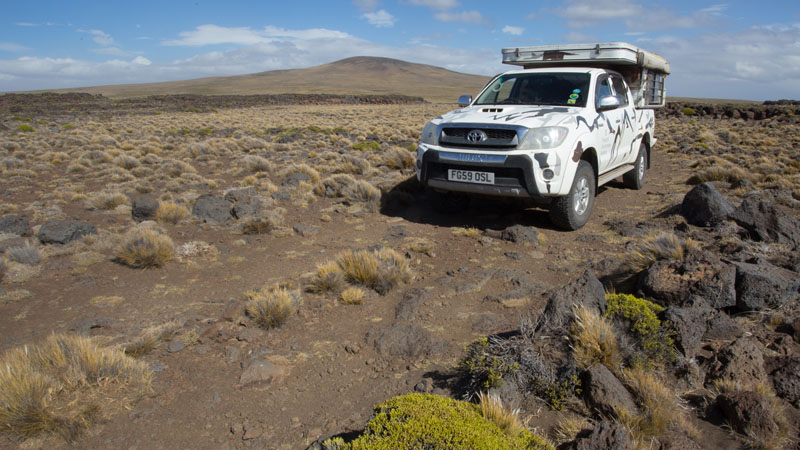 Across A Volcanic Lava Field Patagonia