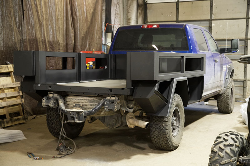 Bowen Customs Truck Bed Boxes Partially Installed