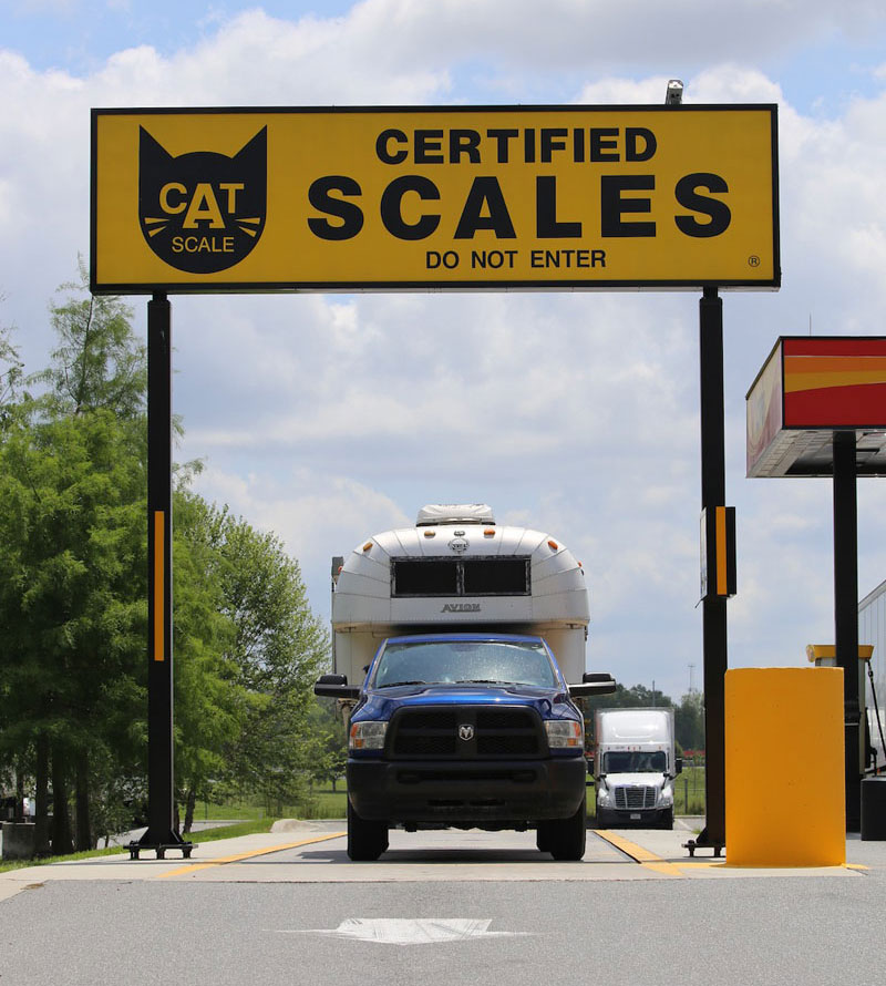 CAT Scales To Get A Sense Of The Camper's Weight