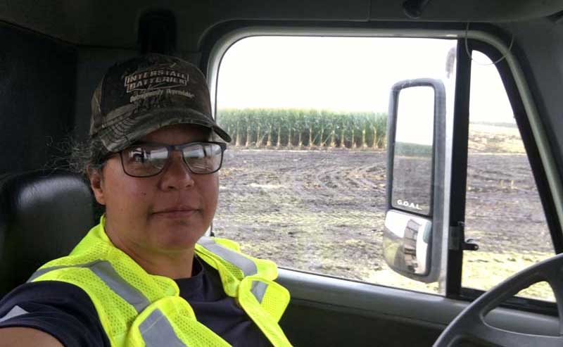 Driving Tractor Trailer For Claussen Farm, Benson, MN