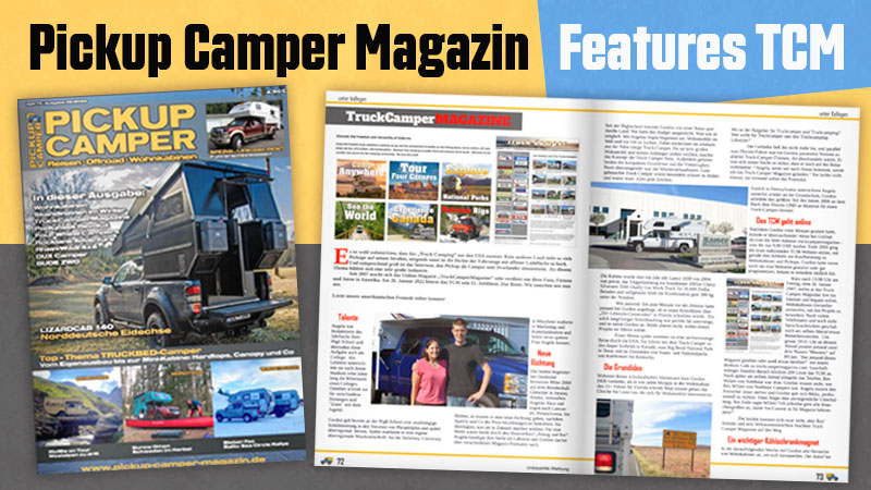 Pickup Camper Magazin Features TCM