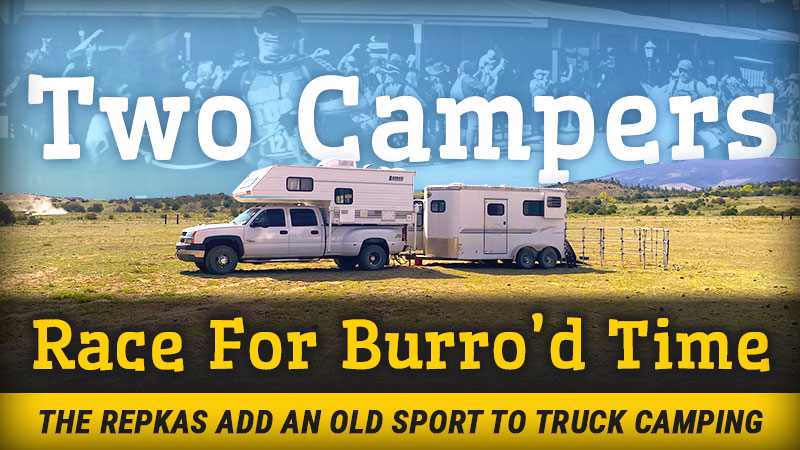 Burro Racing With A Camper