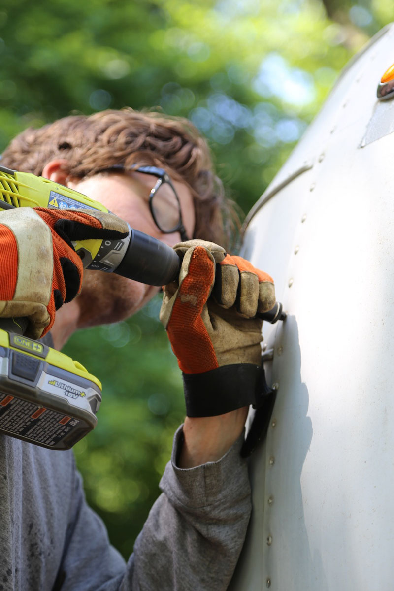 Drilling Out Rivets Cabover