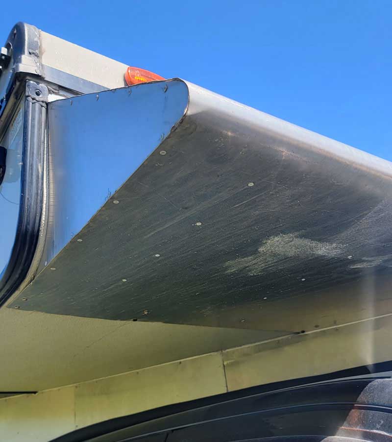 Aerofoil Wind Deflector For Truck Camper