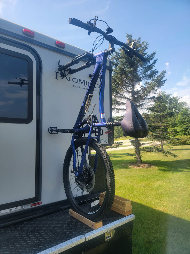 Bike Rack In Use One Bike