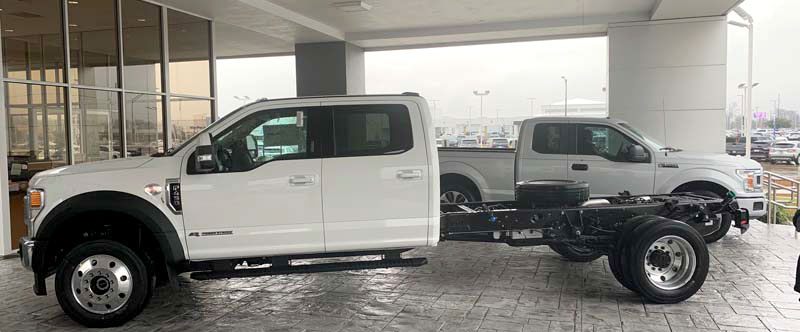 Cab and Chassis F450 At The Dealership.