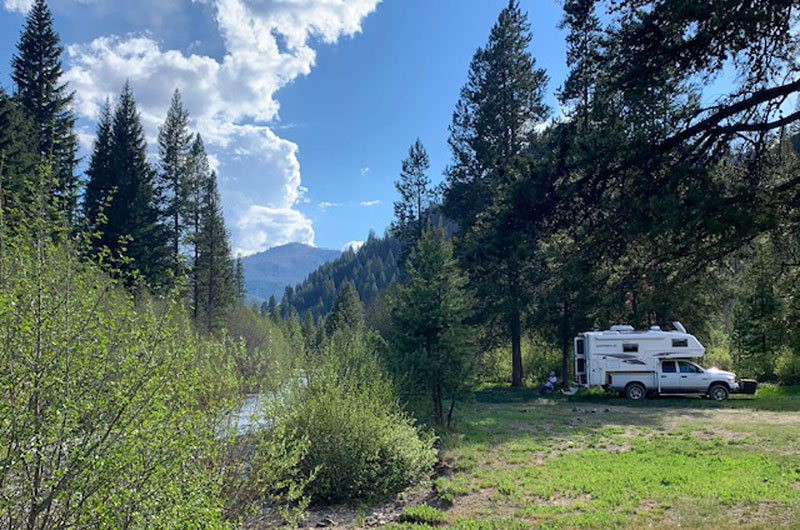 Camping By The River Idaho