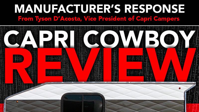 Capri Cowboy Review Response from Tyson D'Acosta