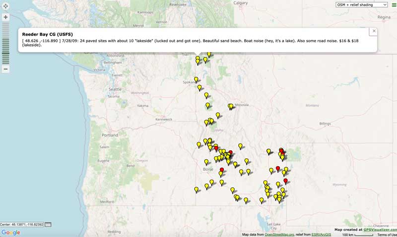 Ramblin Ralph Idaho Map