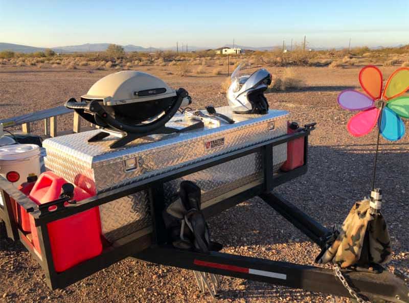 Weber Baby Q Grill On Trailer