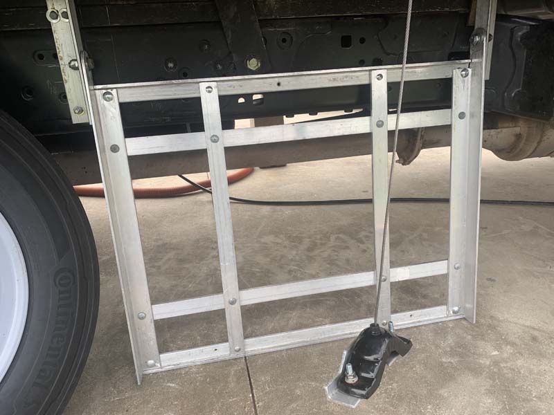 Aluminum Cradle I Built To Support And Secure The Tire Once It Was Winched Up