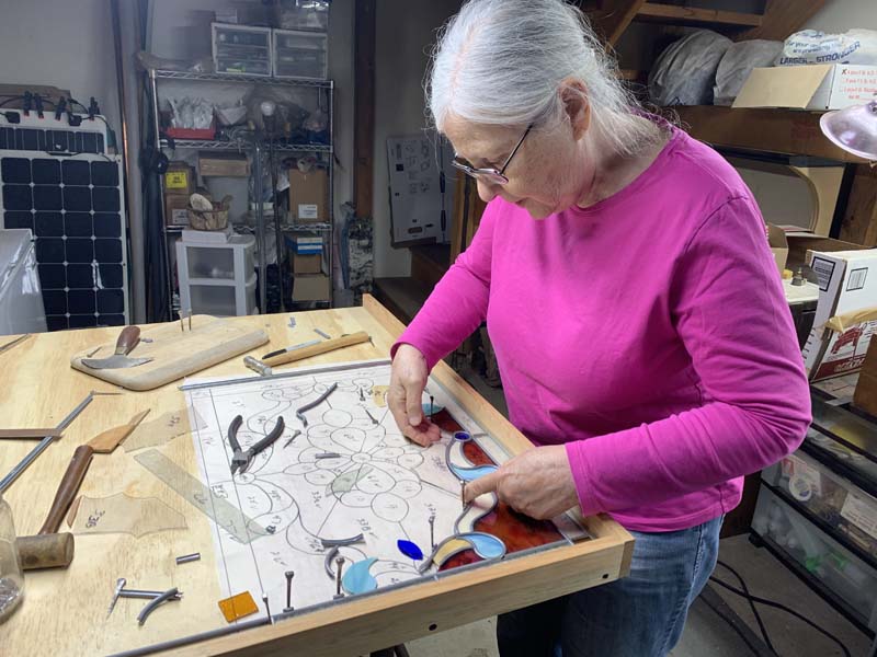 Glamper Lander Stained Glass Being Made