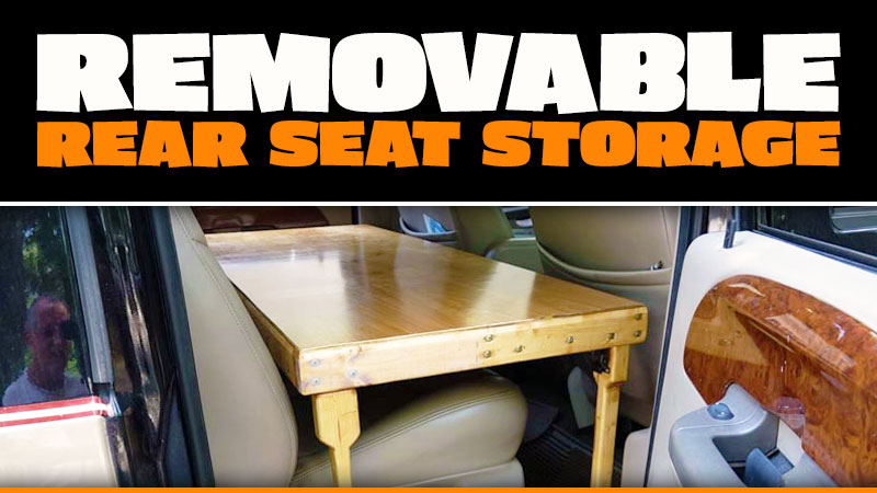 Removable Rear Seat Storage For Trucks