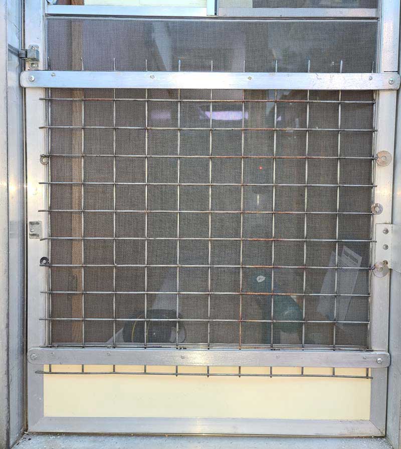 Theft Deterrent Wire Grate On Screen Door