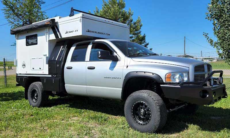 Camp FX On Dodge Ram Flatbed Truck