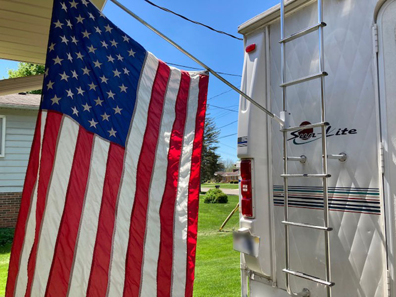 Flag Pole Mount Camper Ladder