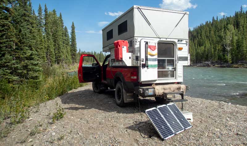 Set Up For Camp Portable Solar Panel