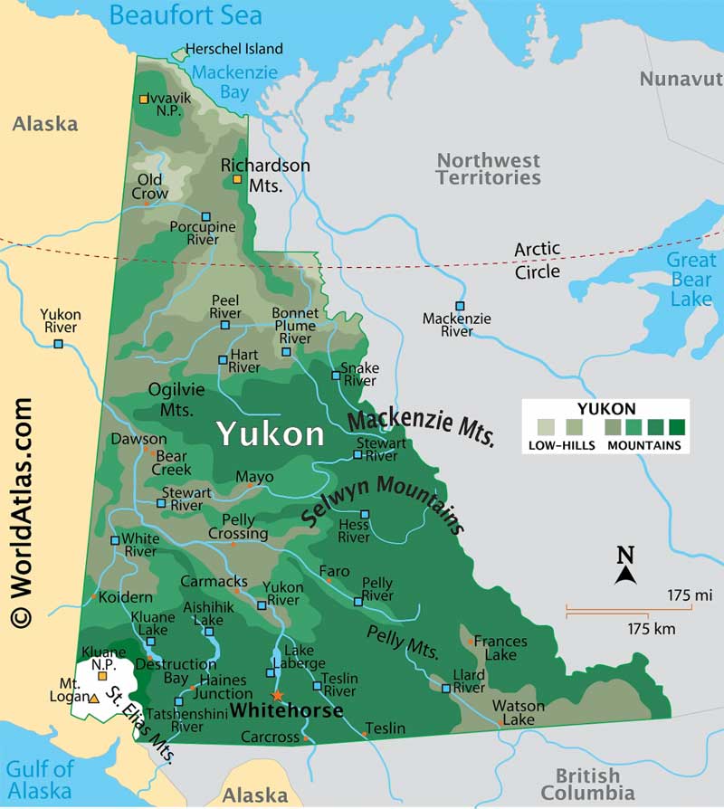 Yukon Map From World Atlas