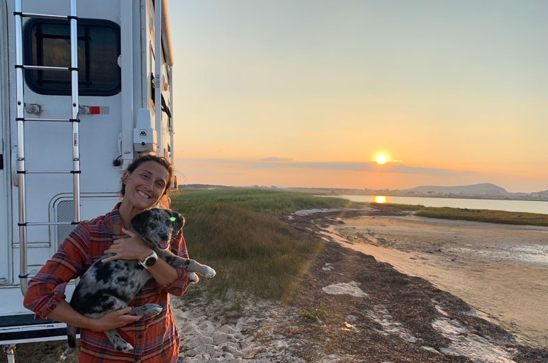 Sunset Beach Pup In Iles De La Madeleine Quebec