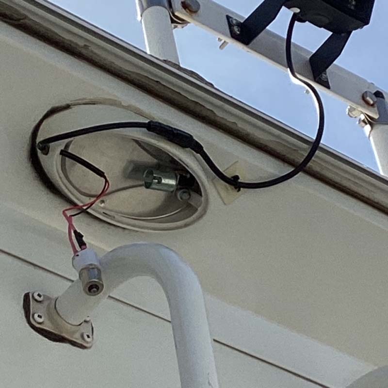 Camper Backup Camera Power Source Using Porch Light Fixture