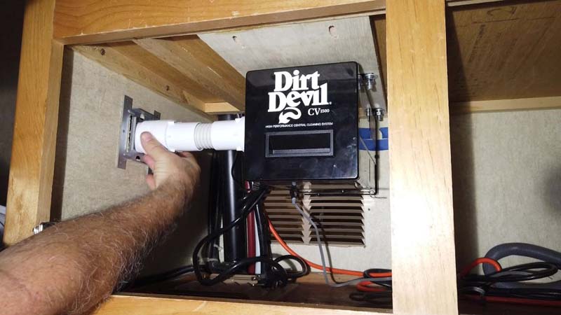 RV Central Vacuum Installing Inlet Tube