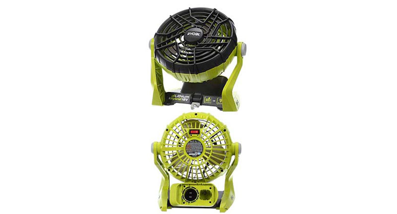 Ryobi 18 Volt 120 Volt One Plus Hybrid Fan