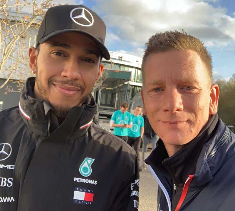 Steve and Lewis Hamilton World Champion