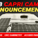 2023 Capri Truck Camper Announcements