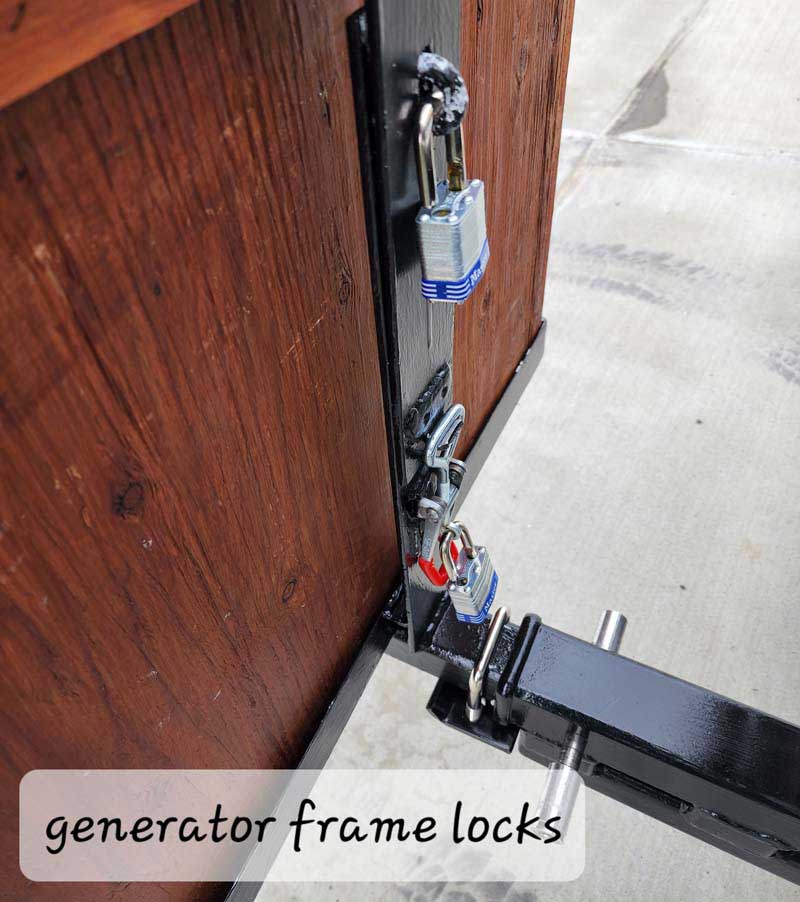 Generator Storage Box Frame Locks