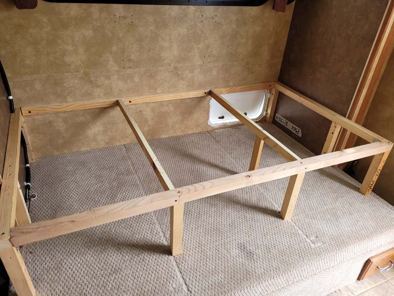 JackKnife Sofa Framing In Camper