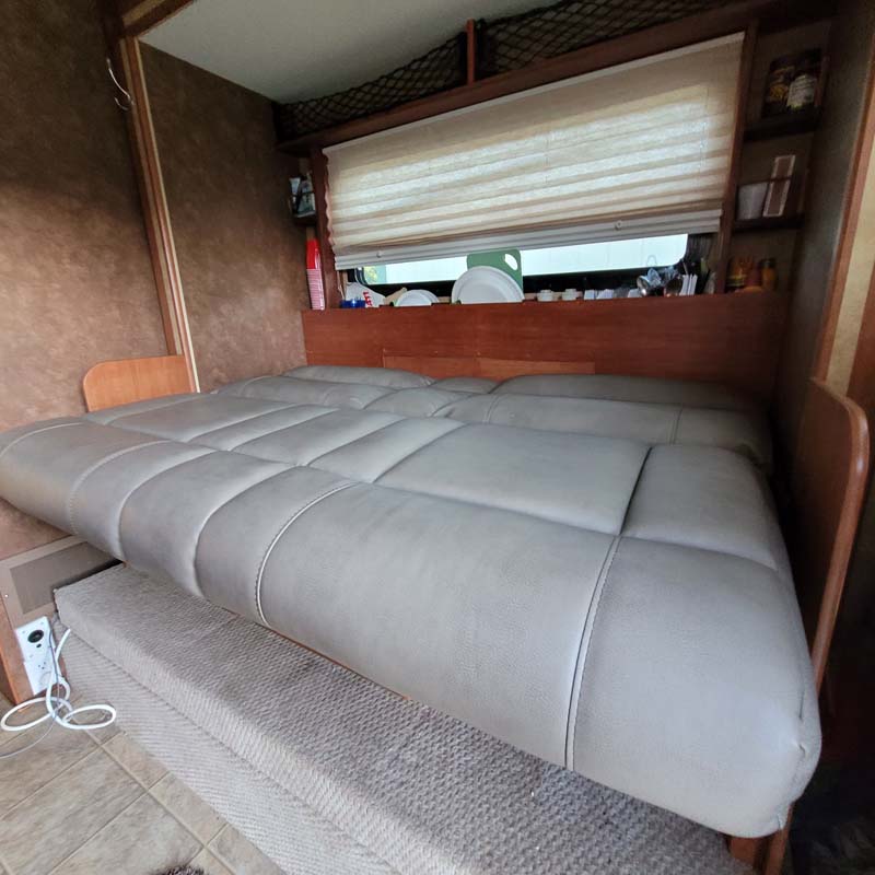 JackKnife Couch For Camper Made Into Bed