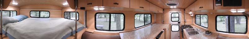 Camper interior panorama, Johnson Lake SRA, NE