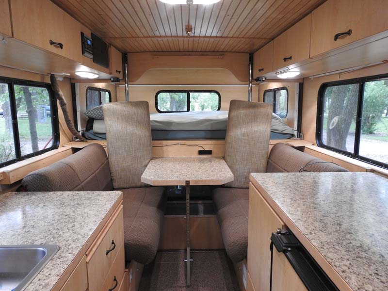 Camper interior looking to front, Johnson Lake SRA, NE