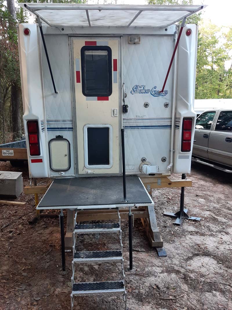 Shadow Cruiser Rear Porch And Awning Set Up For Camping
