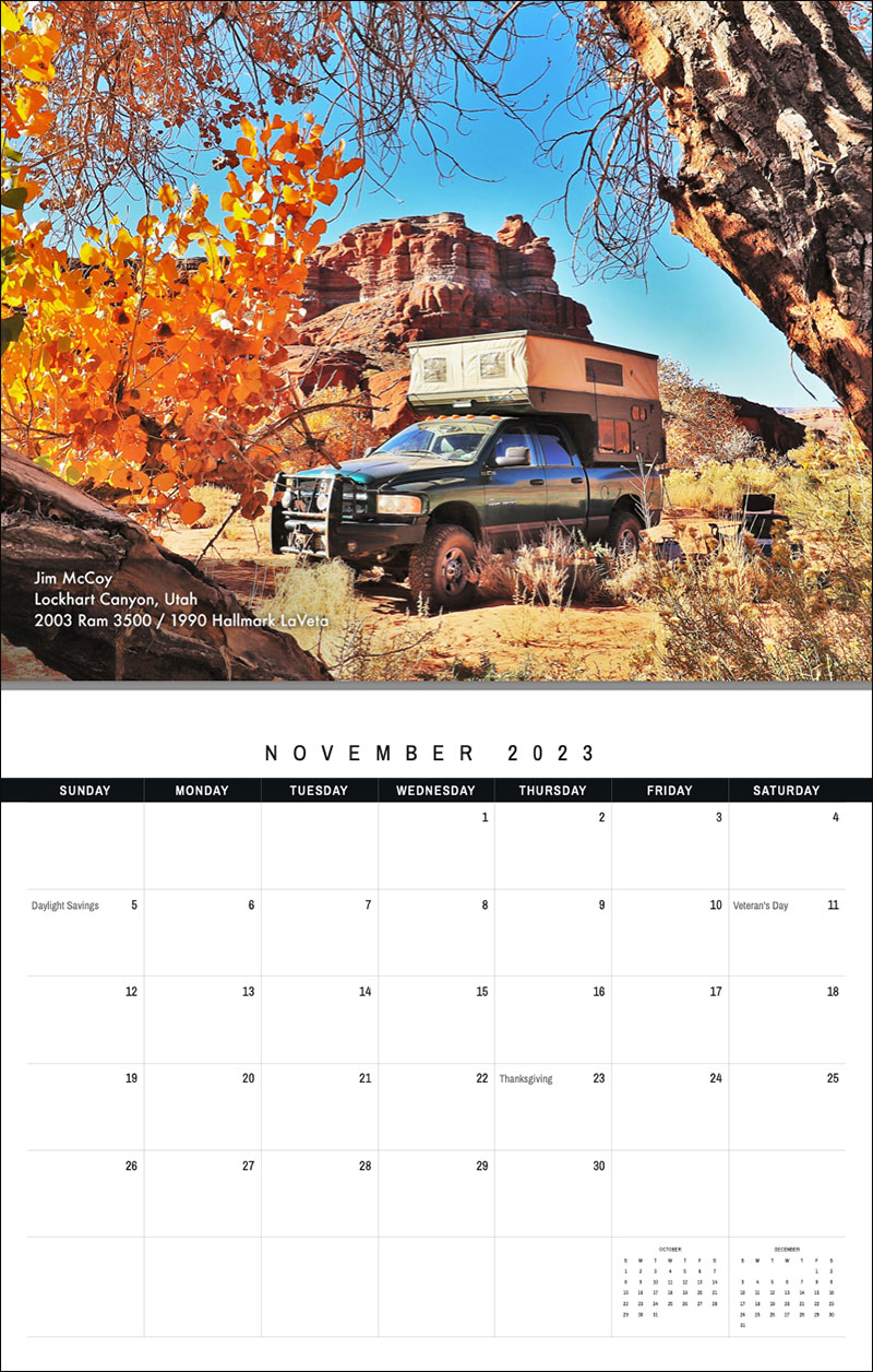 2023 TCM Calendar 11 November