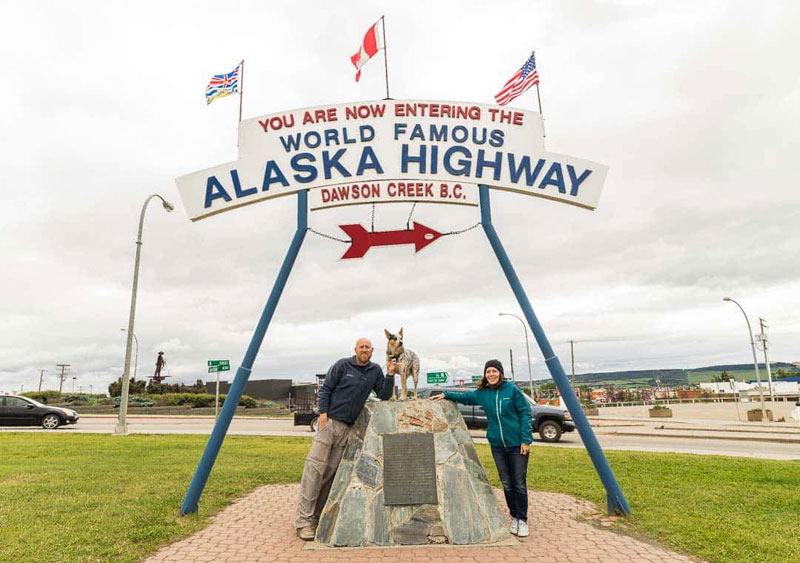 Called To Wander at the Alaska Highway Sign