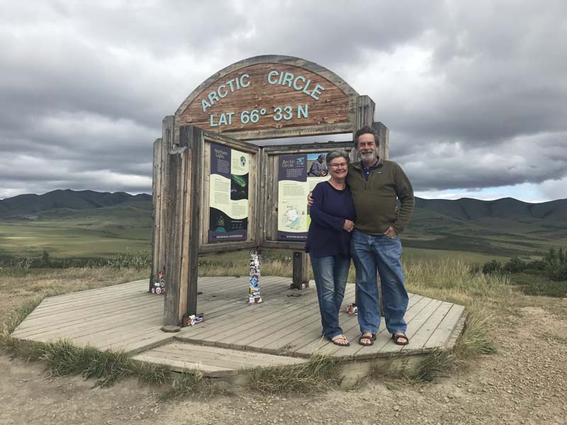 Chris Stone And Sue Elgar At The Arctic Circle