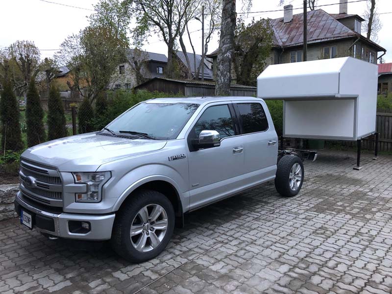 DIY Demountable Flatbed Camper Unloaded