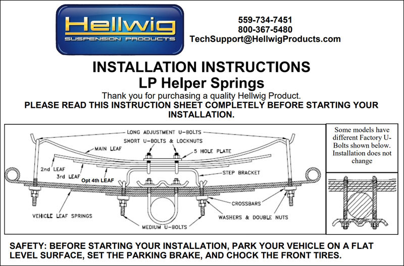 Hellwig Products helper spring install process