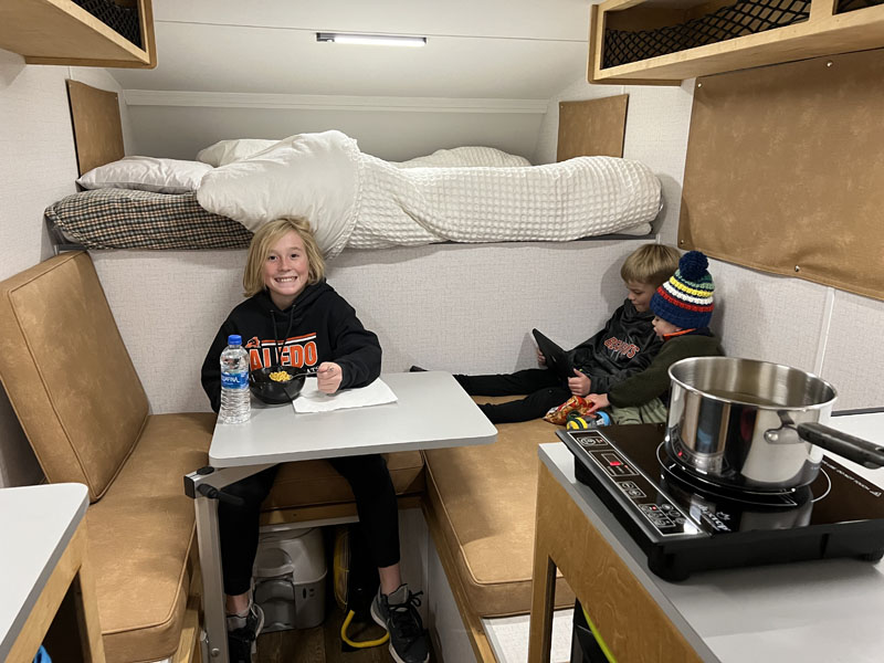 Kids Hanging Out In Camper